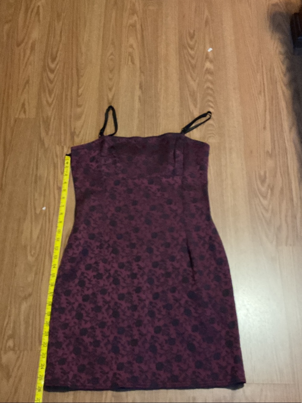 Cloud B Burgundy Floral Jacquard Mini Dress